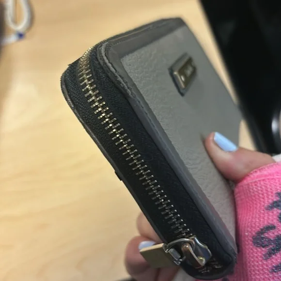 Lady zip 7.5 inch zippered around wallet. Color is TOUPEE. 2tone - Picture 5 of 6